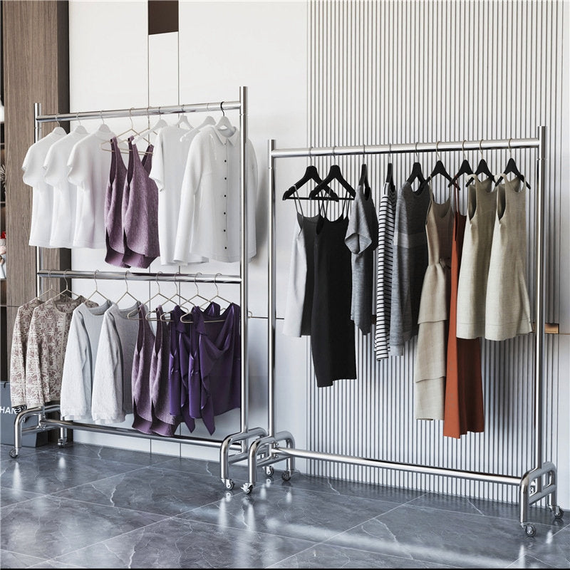 Stainless Steel Bar Coat Rack – Freestanding Display Stand