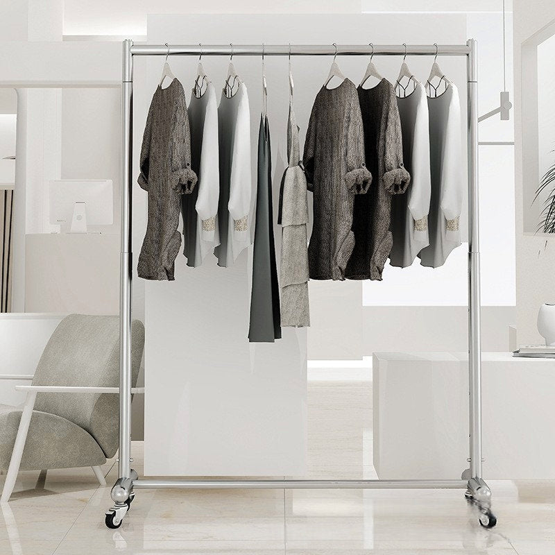 Adjustable Stainless Steel Bar Coat Rack – Telescopic Stand