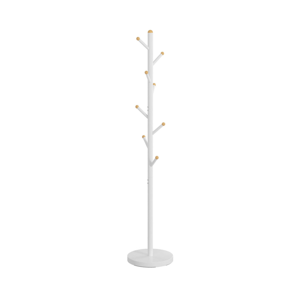 White Tree Coat Rack – Freestanding Rolling Stand