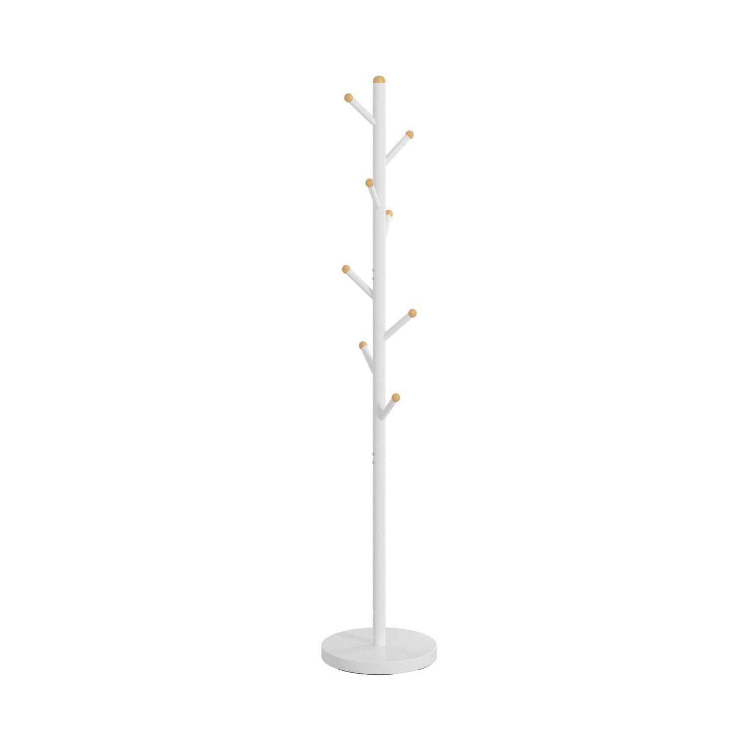 White Tree Coat Rack – Freestanding Rolling Stand