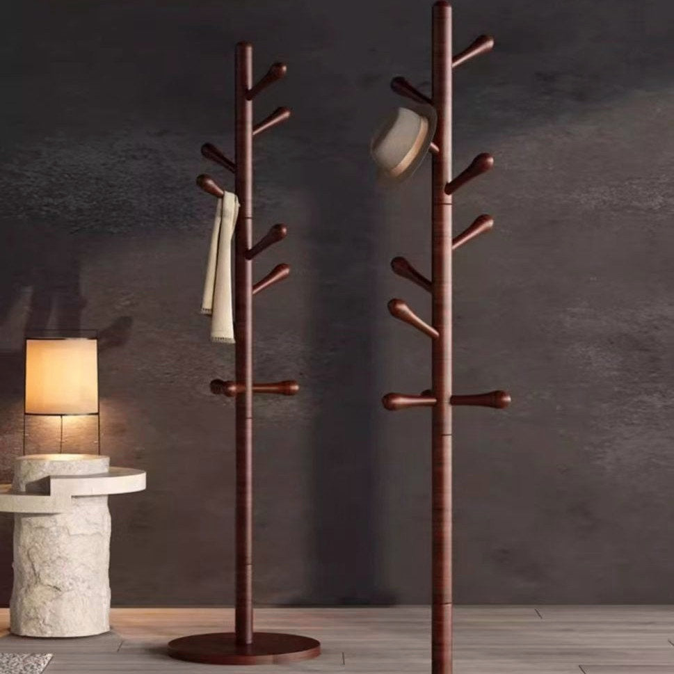 Red Wood Tree Coat Rack – Solid Freestanding Stand
