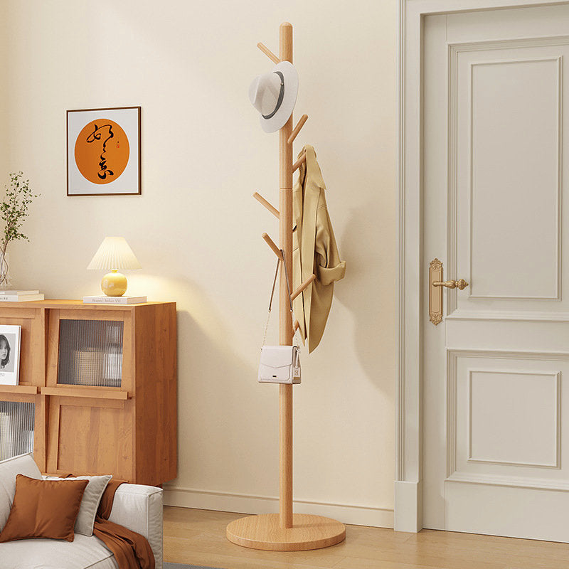 Solid Wood Tree Coat Rack – Thickened Freestanding Stand