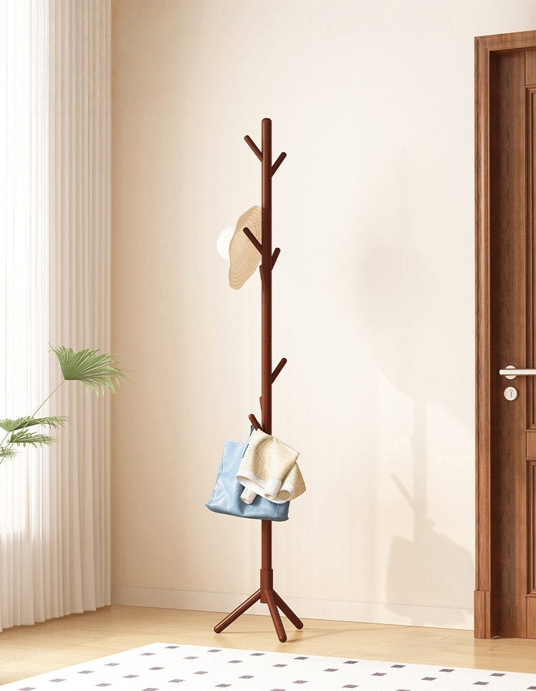 Red Wood Tree Coat Rack – Solid Freestanding Stand
