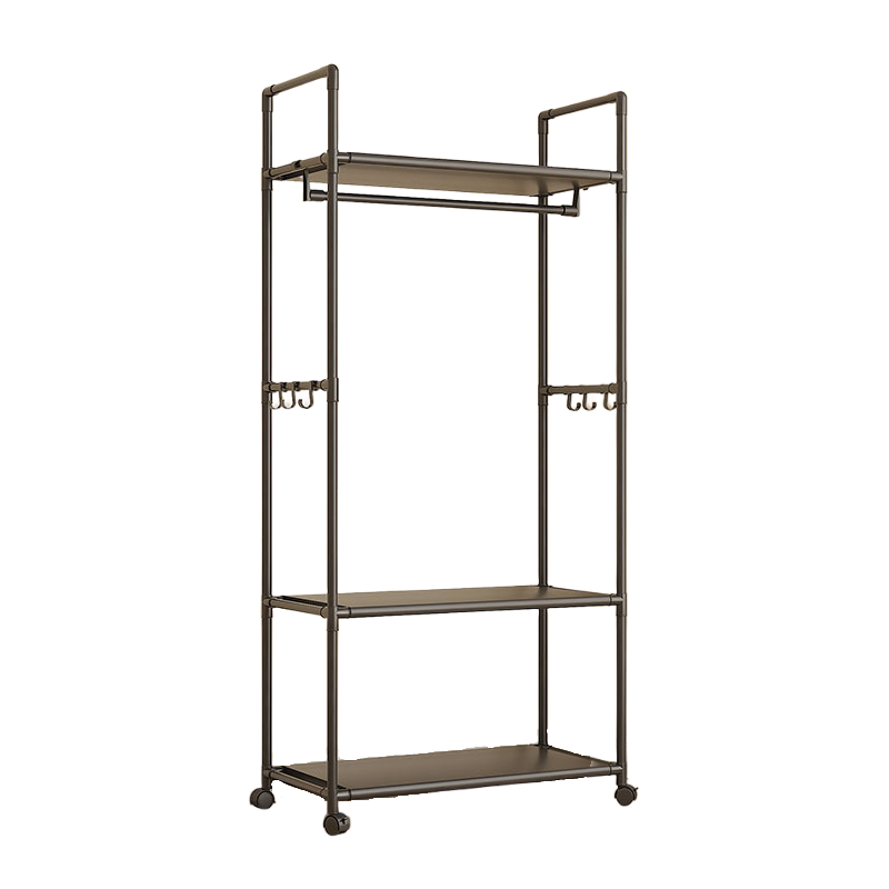 Brown Bar Coat Rack – Multi-Functional Rolling Stand