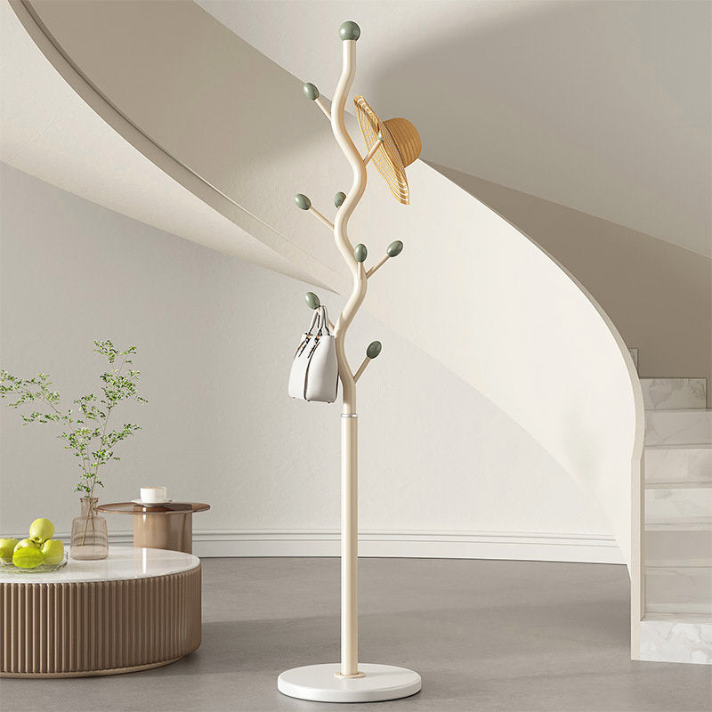 Beige Tree Coat Rack – Rolling Marble Base Stand