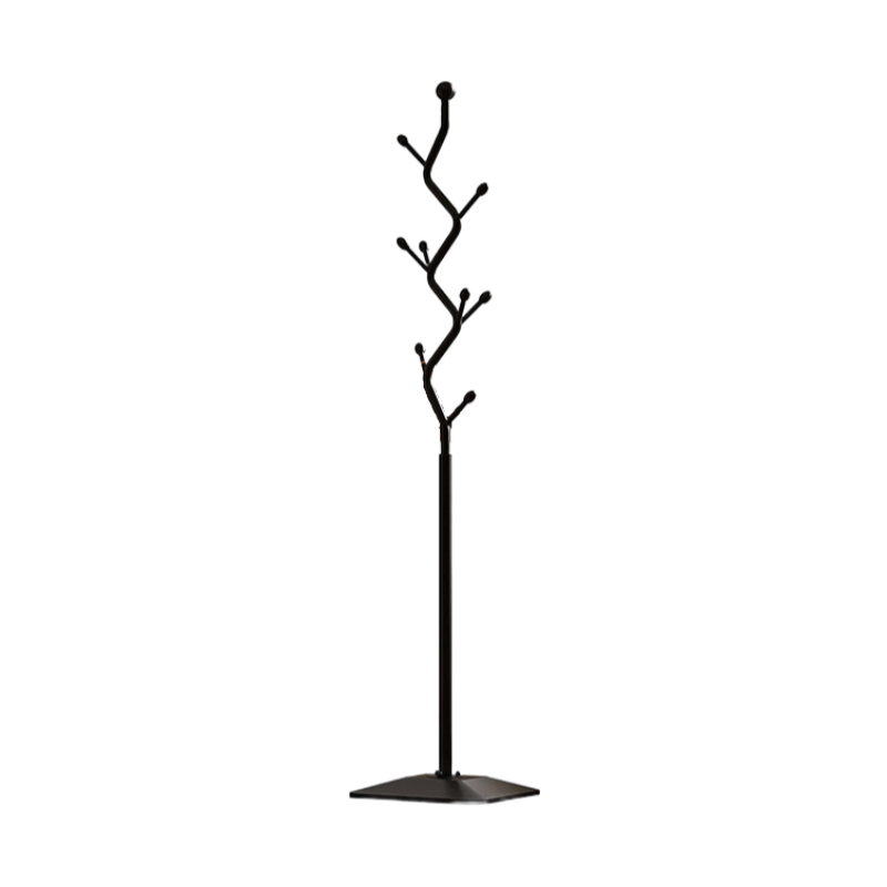 Black Tree Coat Rack – Metal Stand with Iron Base