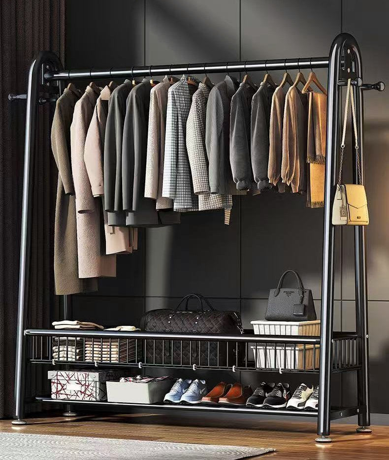 Black Bar Coat Rack – Freestanding Stand