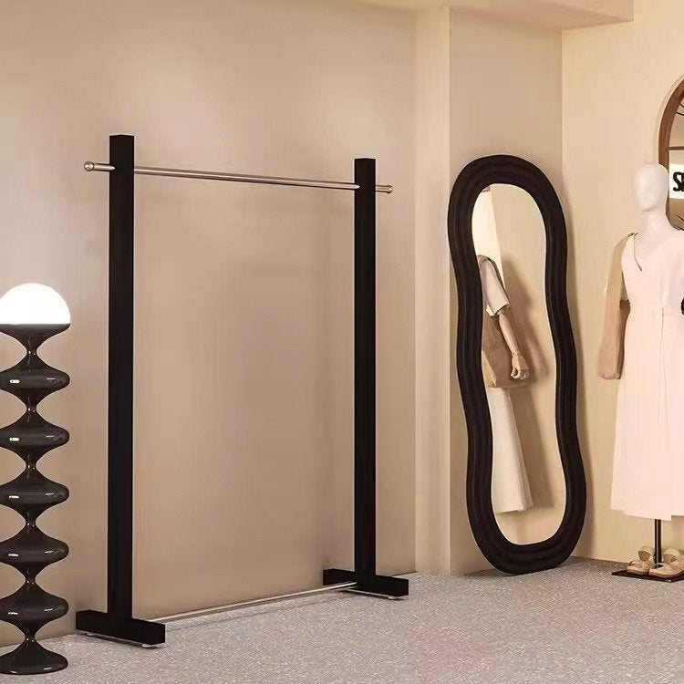 Black Iron Bar Coat Rack – Freestanding Display Stand
