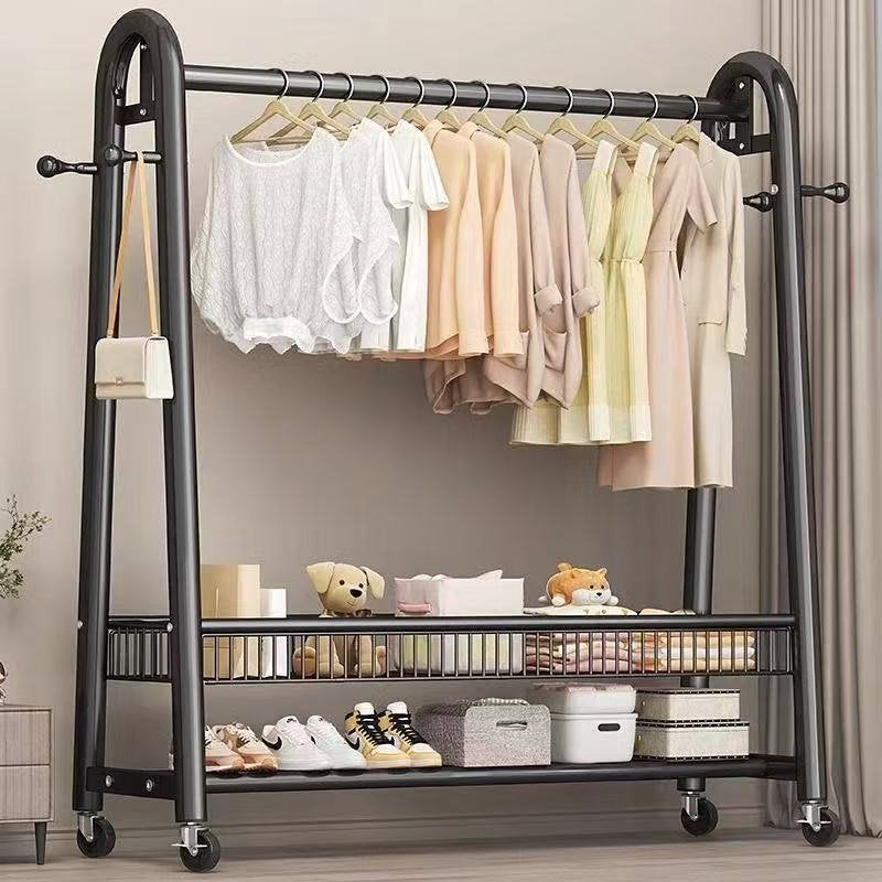 Black Bar Coat Rack – Freestanding Stand