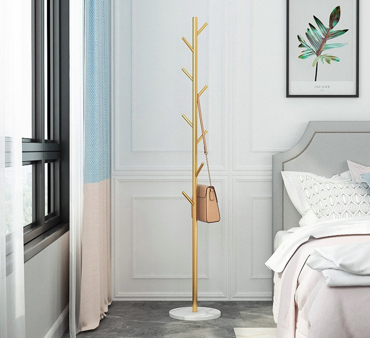 Gold Tree Coat Rack – Marble Base Stand