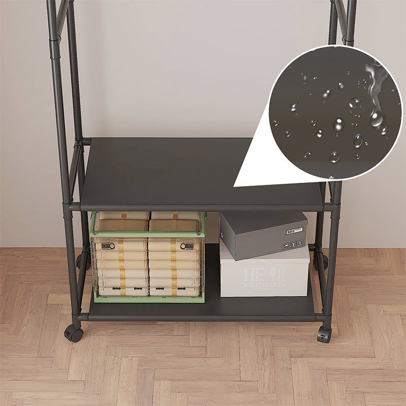 Brown Bar Coat Rack – Multi-Functional Rolling Stand