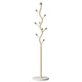 Beige Tree Coat Rack – Rolling Marble Base Stand